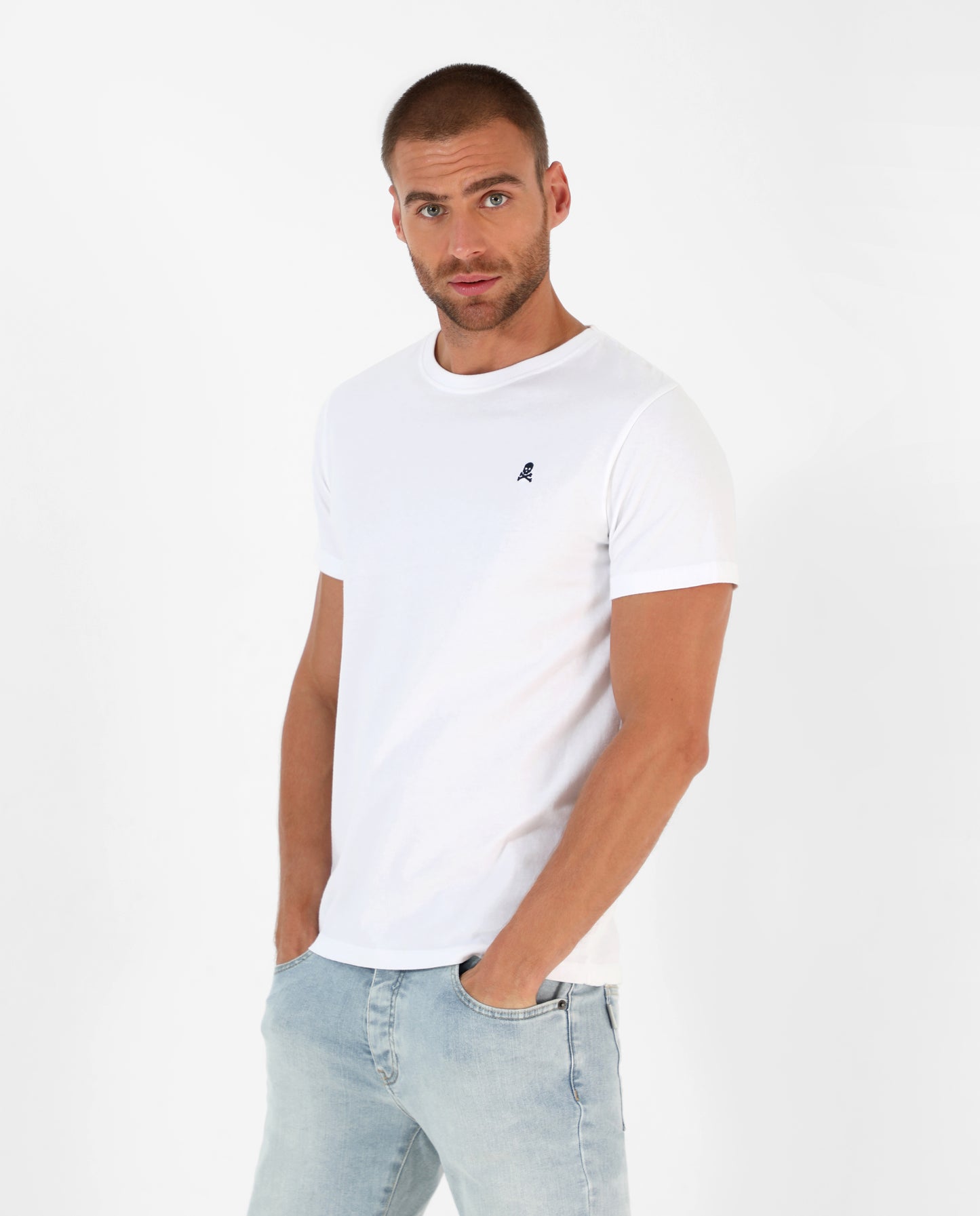 T- Shirt Básica Calavera Blanca