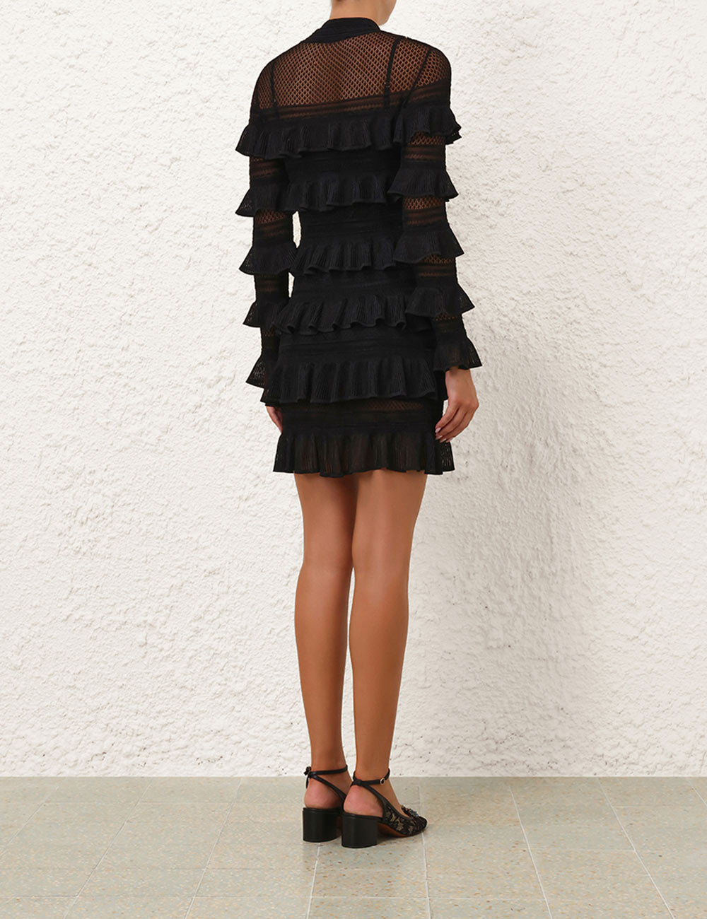 Vestido Crush High Neck Frilled