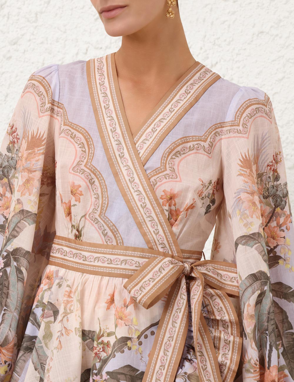 Mini Vestido Wylie Wrap Frill