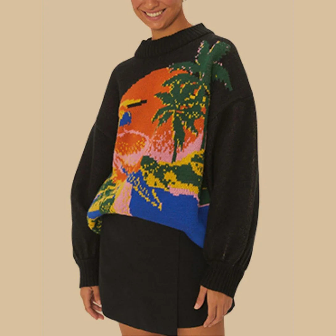 Sweater Tricot Paisagem Latina