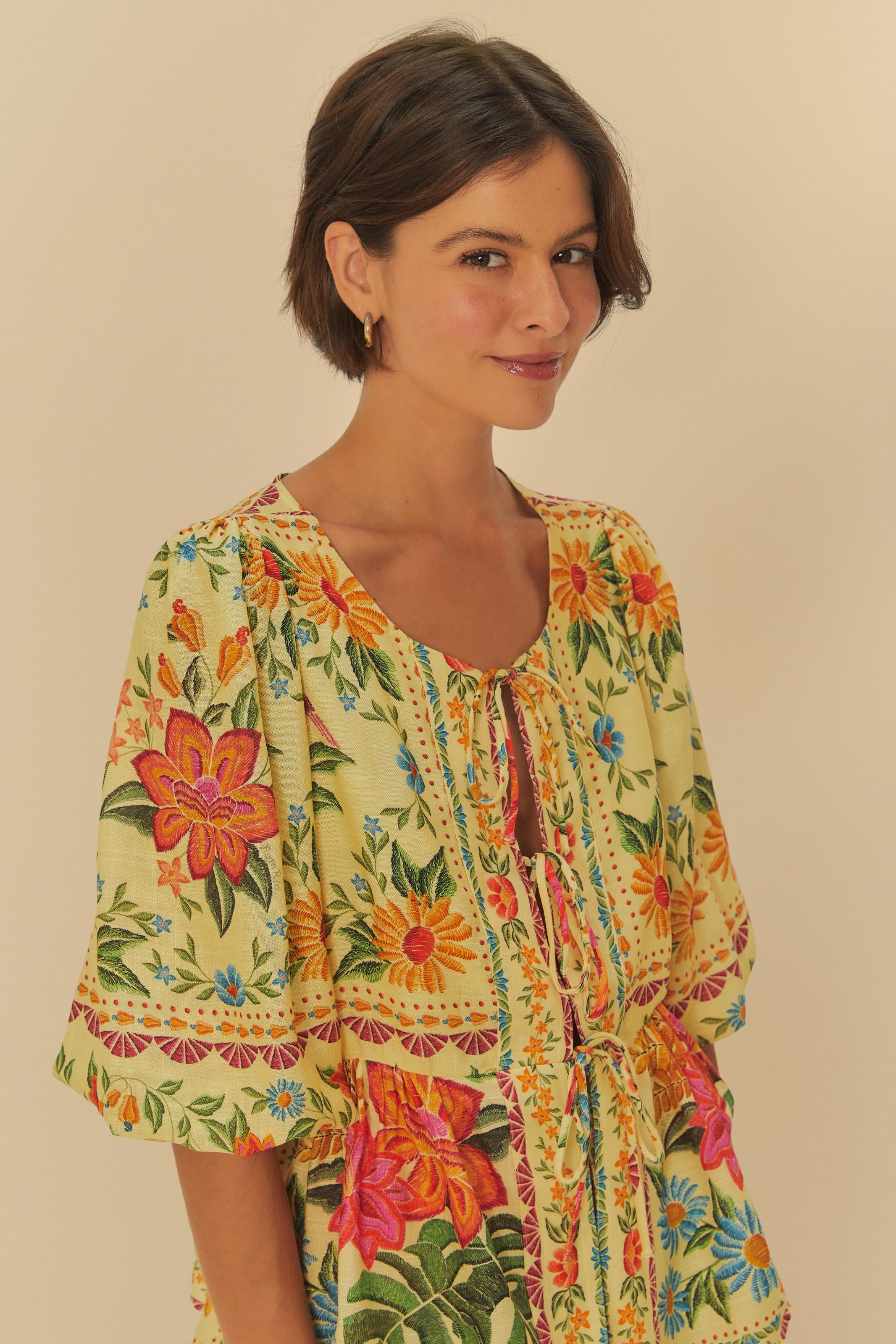 Blusa Delicadeza Em Flor