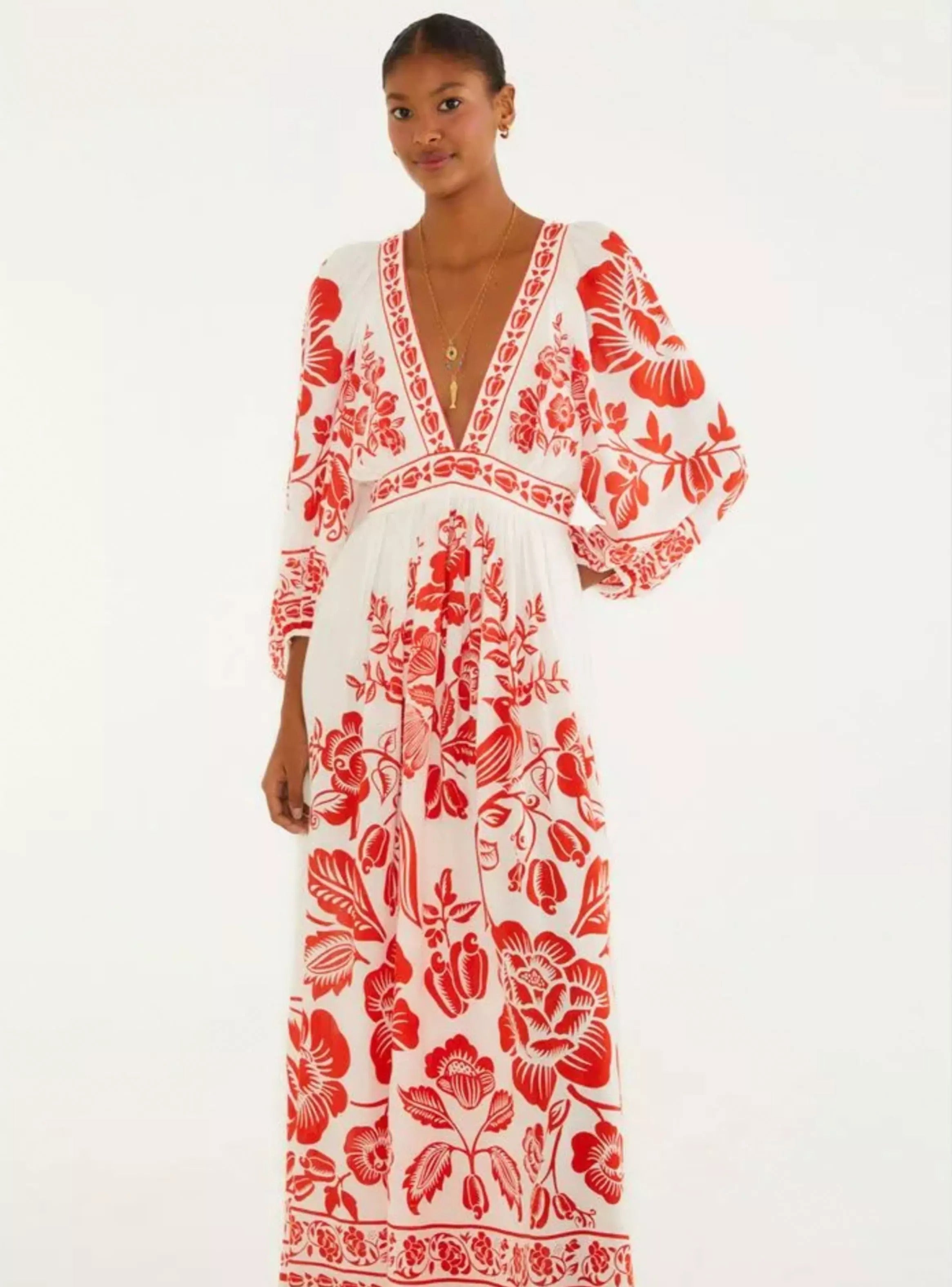 Maxi Vestido Noite De Passaro