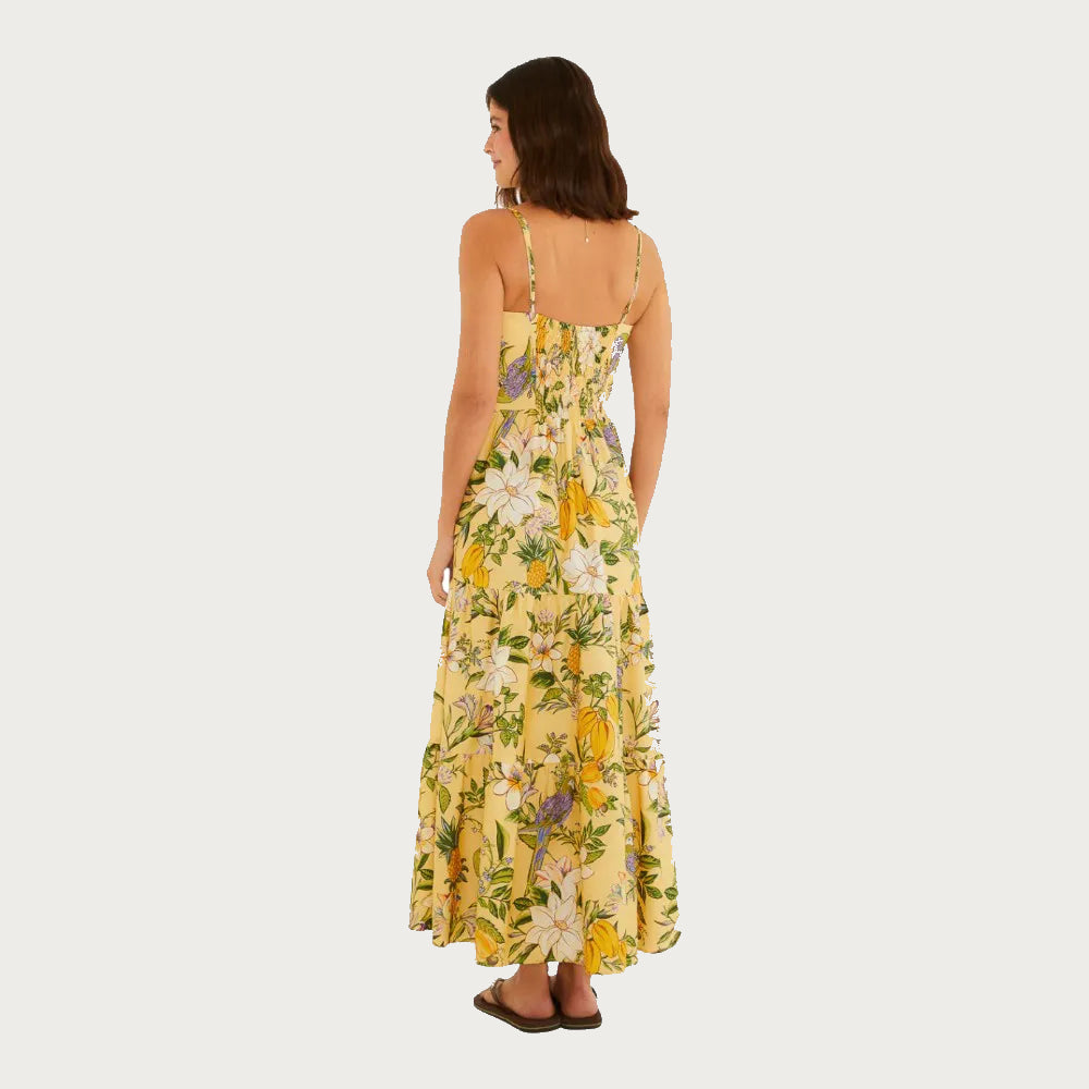 Maxi Vestido Passaro De Flor