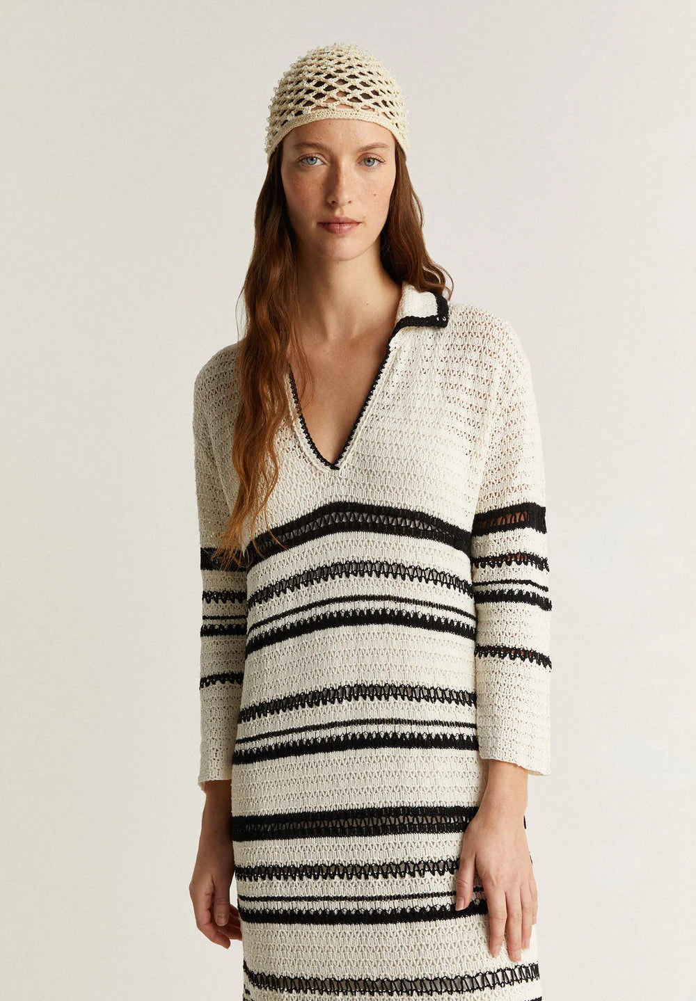 Midi Vestido Polo Crochet