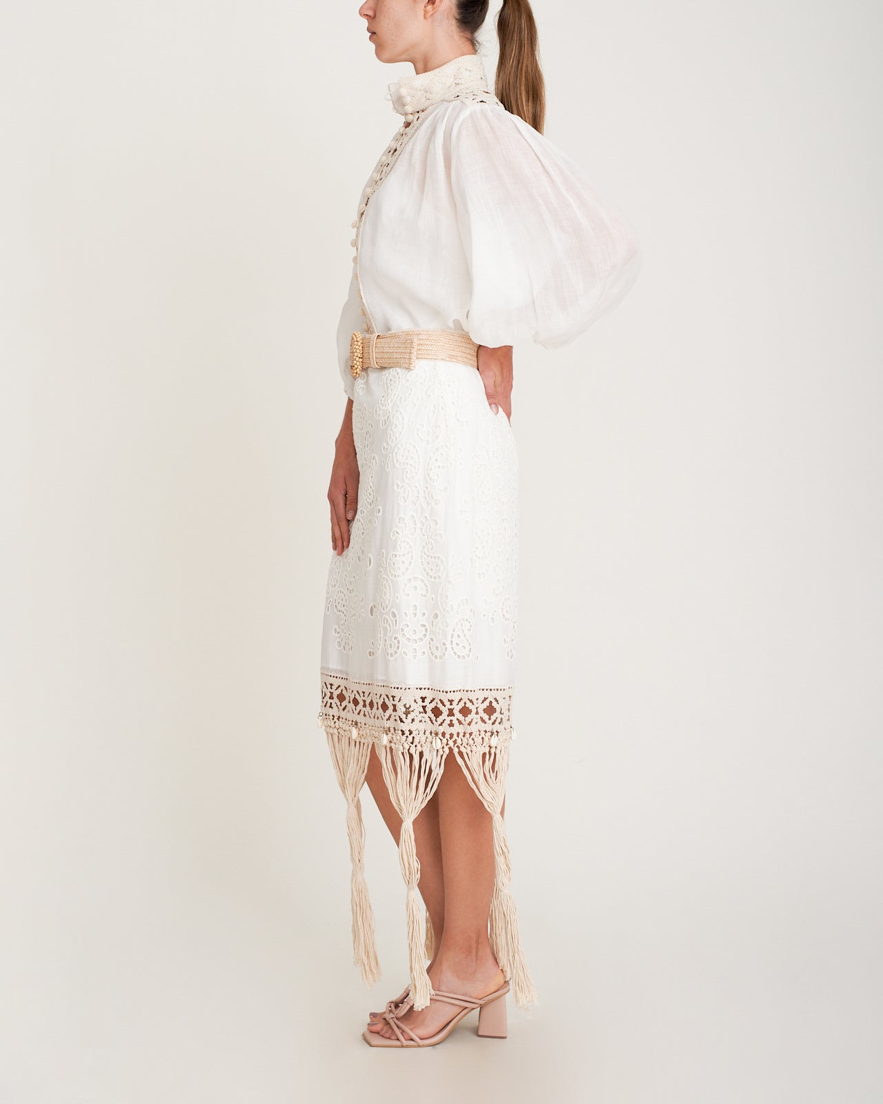 Midi Falda Vitali Fringe