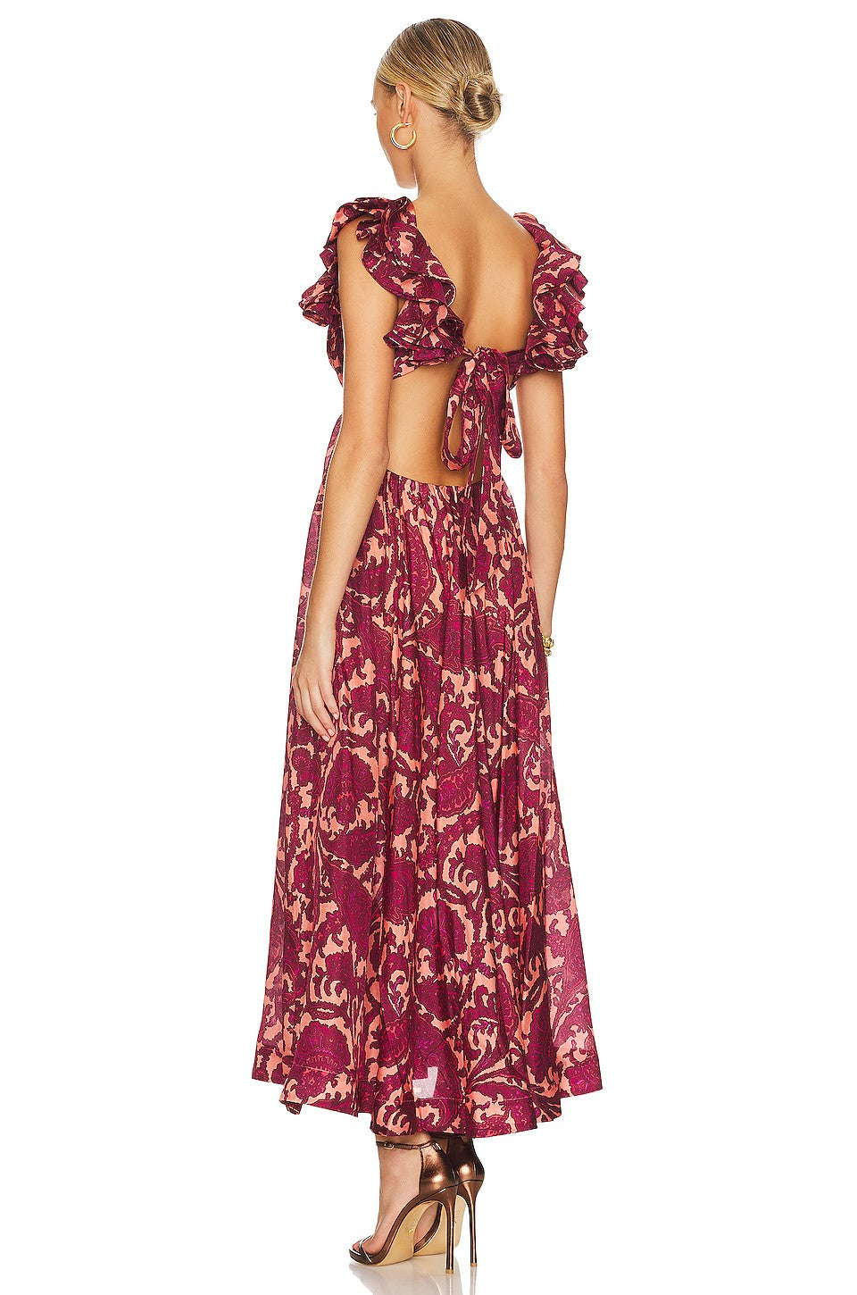 Midi Vestido Tiggy Frill Shoulder