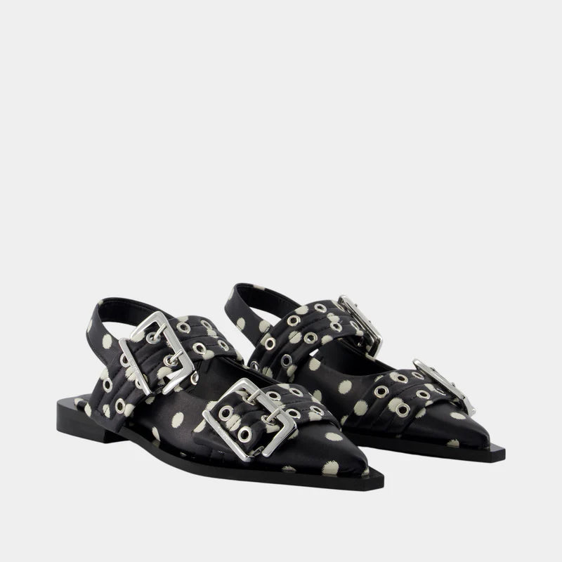 Ballerina Feminine Buckle Fringed Denim