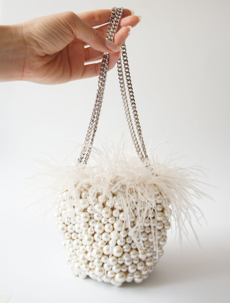 Cartera Crown Pearl White