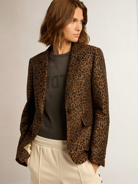 Blazer Golden W's Faded Leopard Jacquard