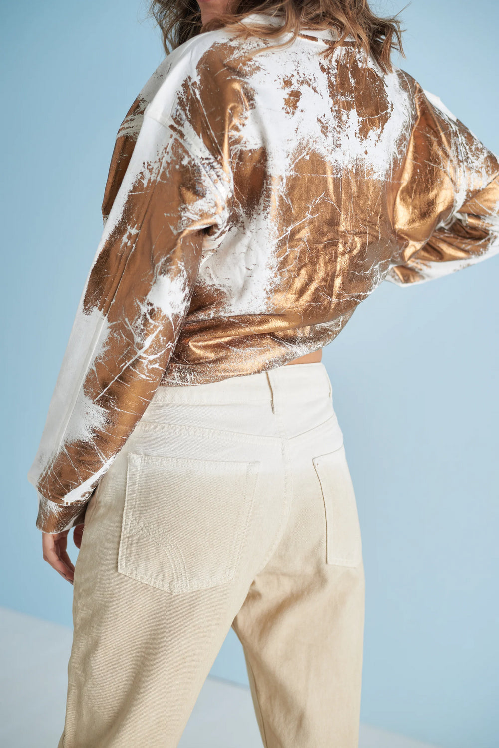 Jersey Shiny Crew Neck