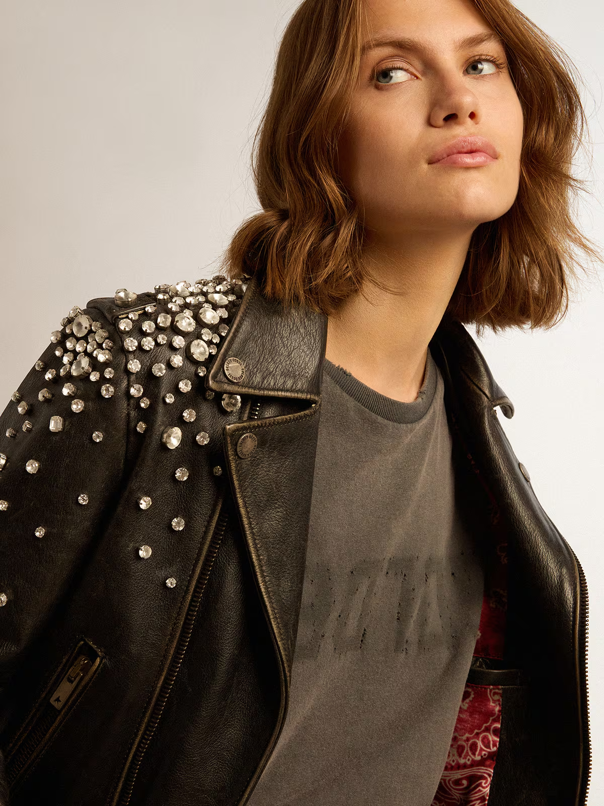 T-Shirt Golden Goose Mujer Distressed