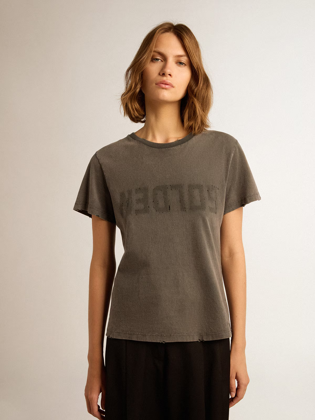 T-Shirt Golden Goose Mujer Distressed