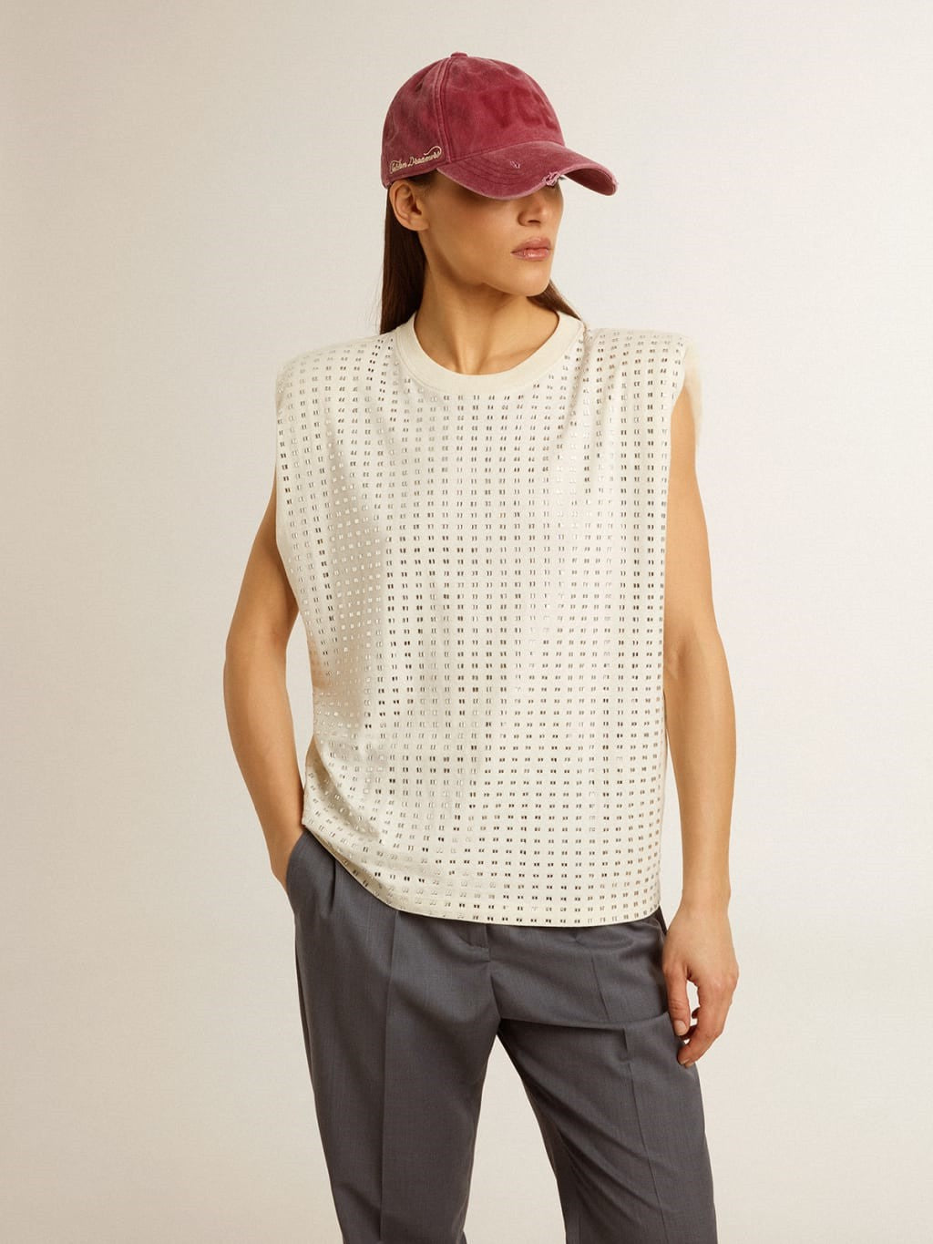 T-Shirt Golde Goose Journey Sleeveless Mujer