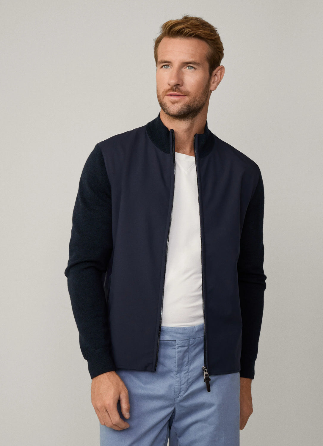 Cardigan Knit Nylon Fzip Hyb