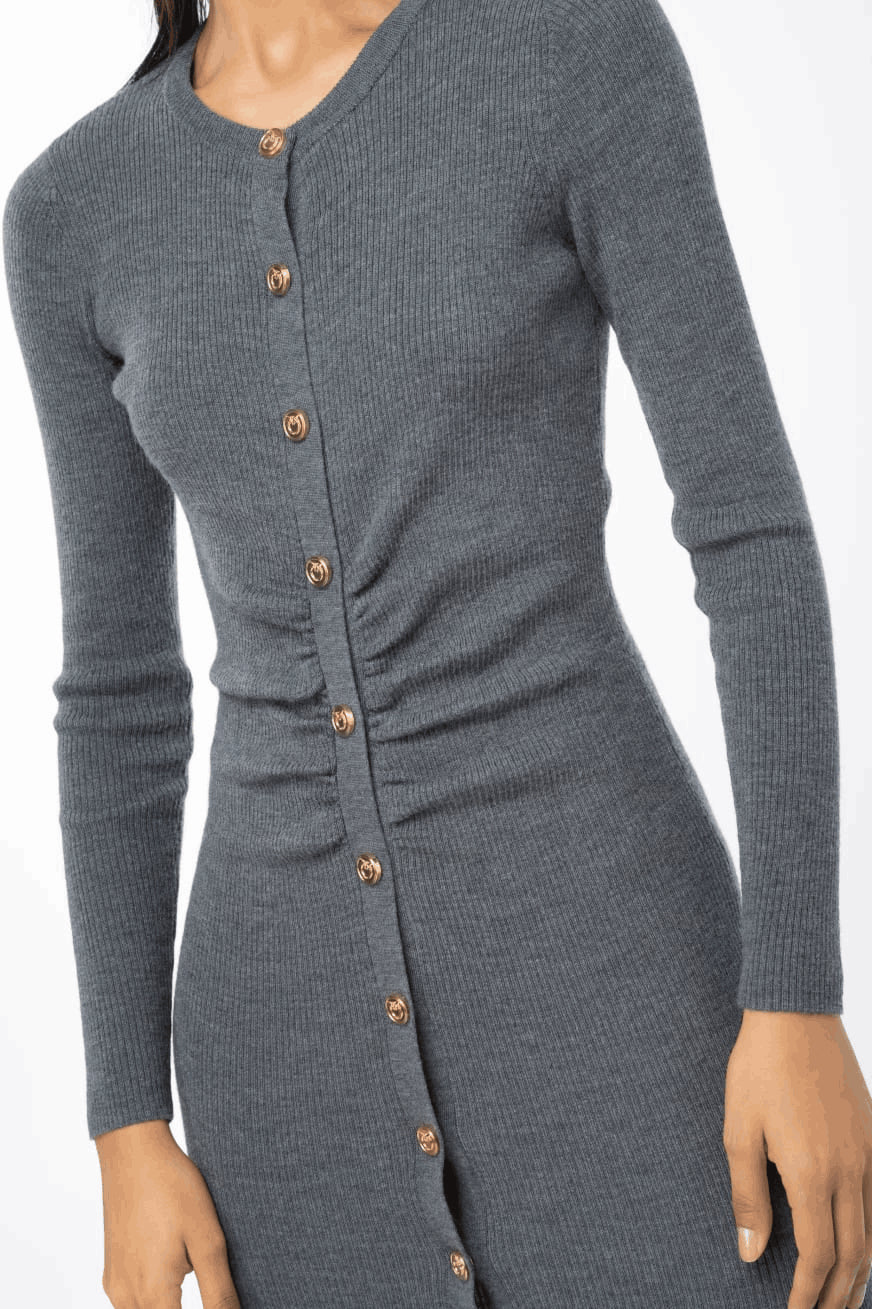 Midi Vestido Midi Ermellino