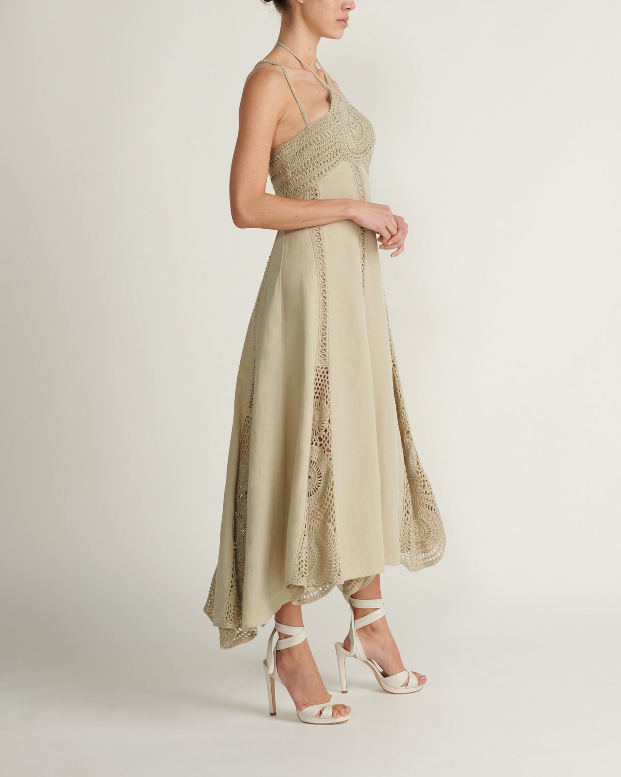 Midi Vestido Rosemary Knox Crochet