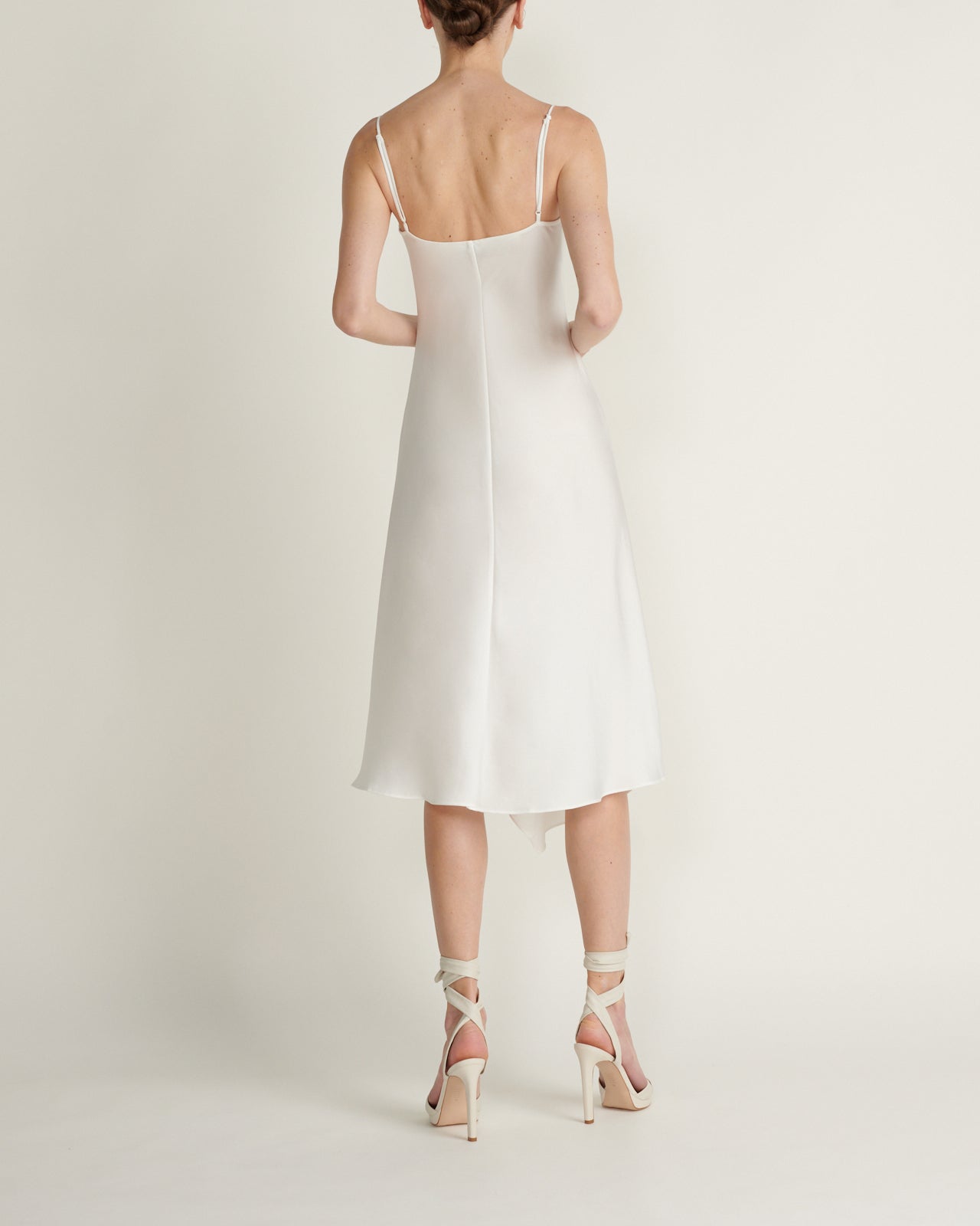 Midi Vestido Slip Blanco