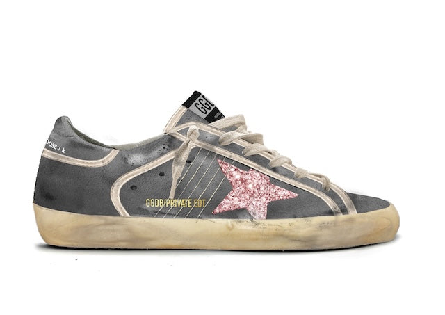 Zapatillas Golden Goose Super Star Suede Glitter Star Mujer