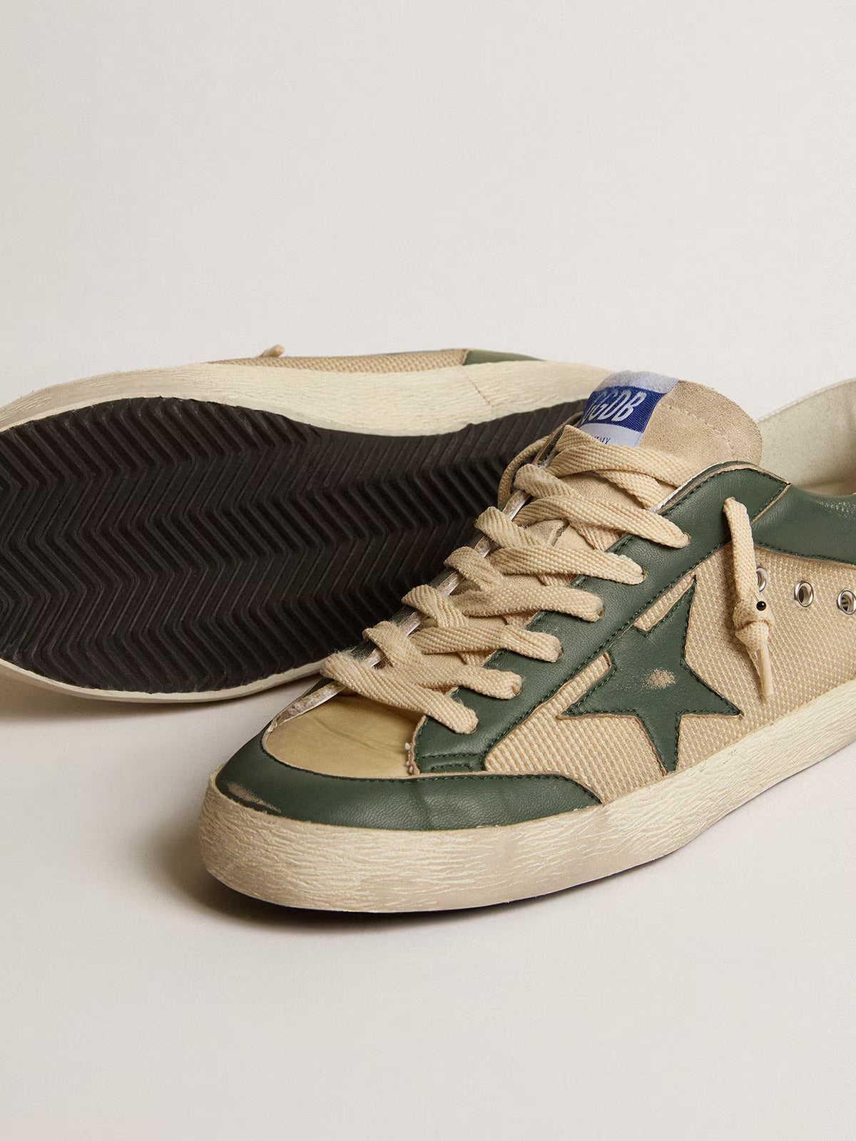 Zapatillas Golden Goose Super-Star Net And Nappa Upper Nylon Hombre