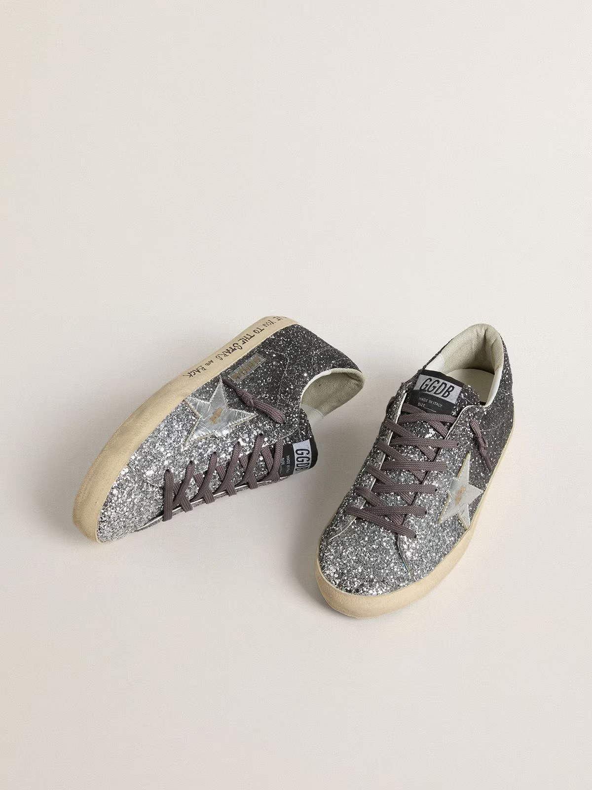Zapatila Golden Goose Super Star Glitter Mujer