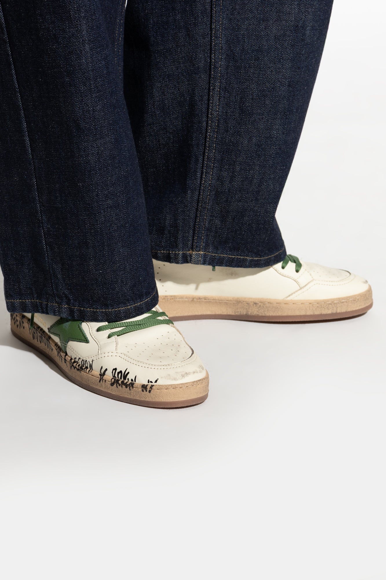 Zapatillas Golden Goose Ballstar Star And Heel Nappa Hombre