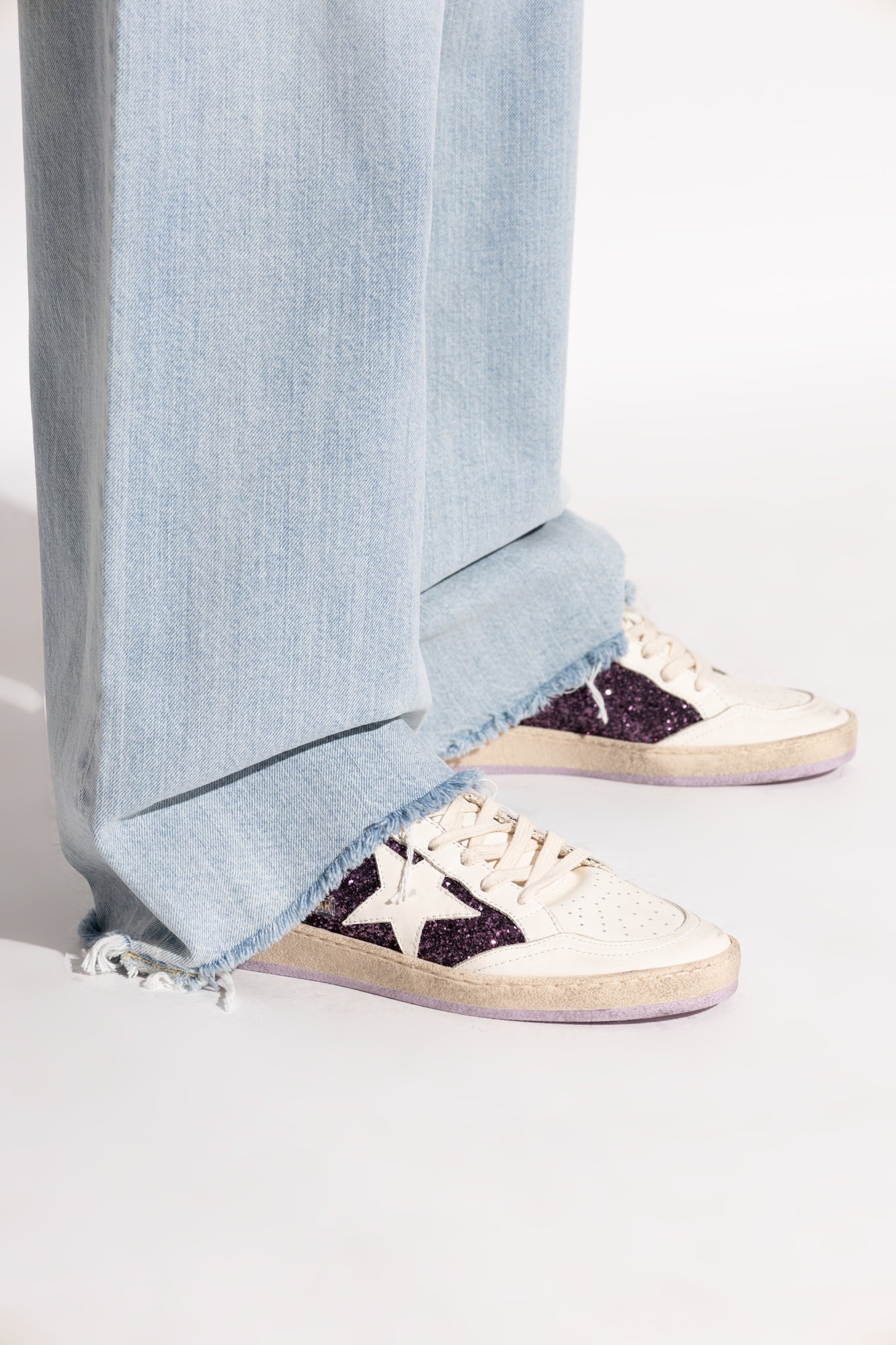 Zapatillas Golden Goose Ballstar Glitter Leather Star Mujer