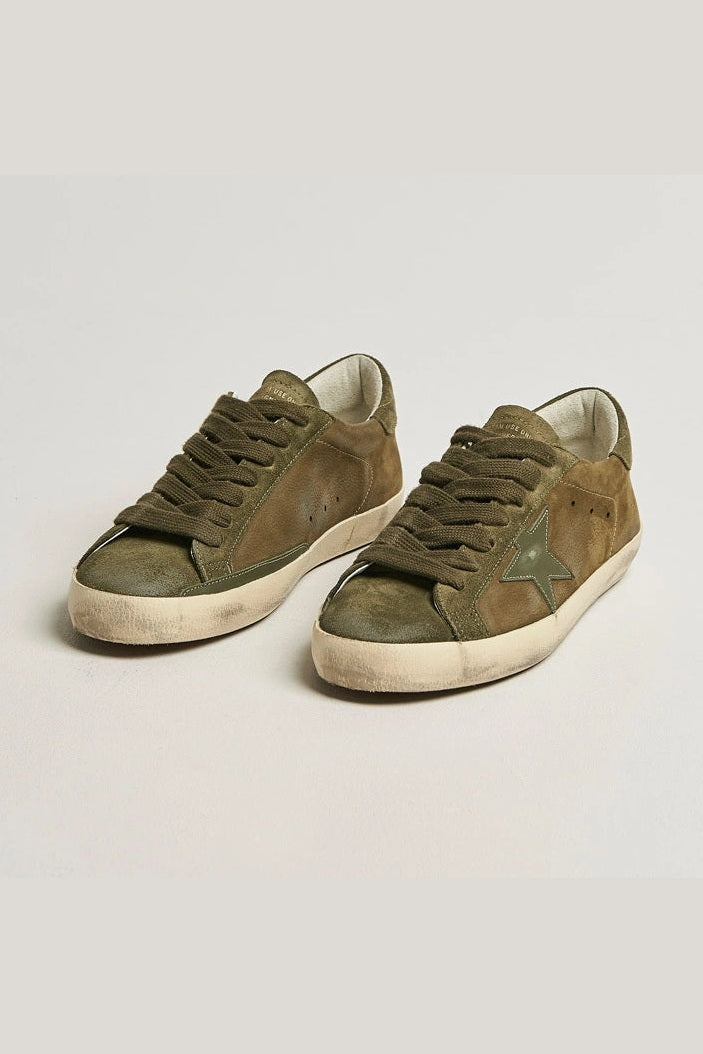 Zapatilla Golden Goose Super Star Suede Upper Leather Star And Heel Hombre
