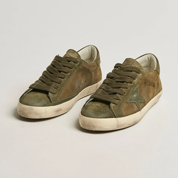 Zapatilla Golden Goose Super Star Suede Upper Leather Star And Heel Hombre