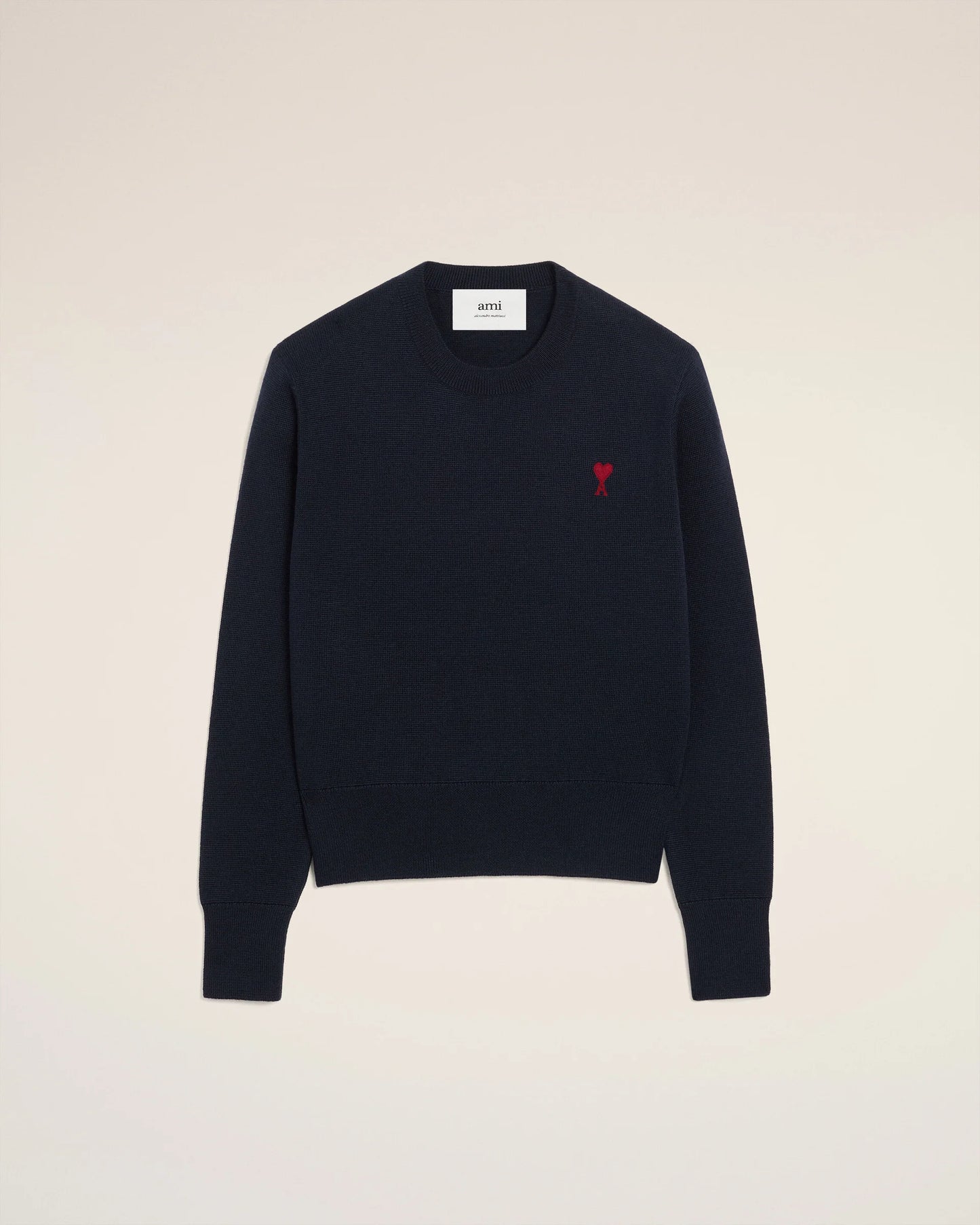 Jersey Crewneck With Contrasted Ami De Coeur