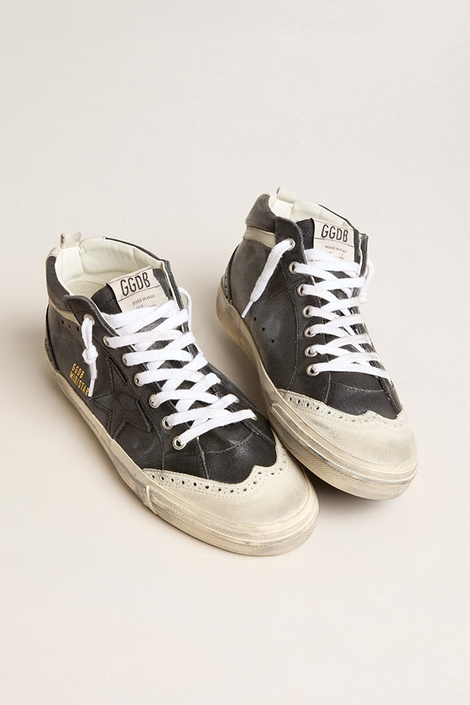 Zapatillas Golden Goose Mid Star Nabuk Wave Leather Star Hombre