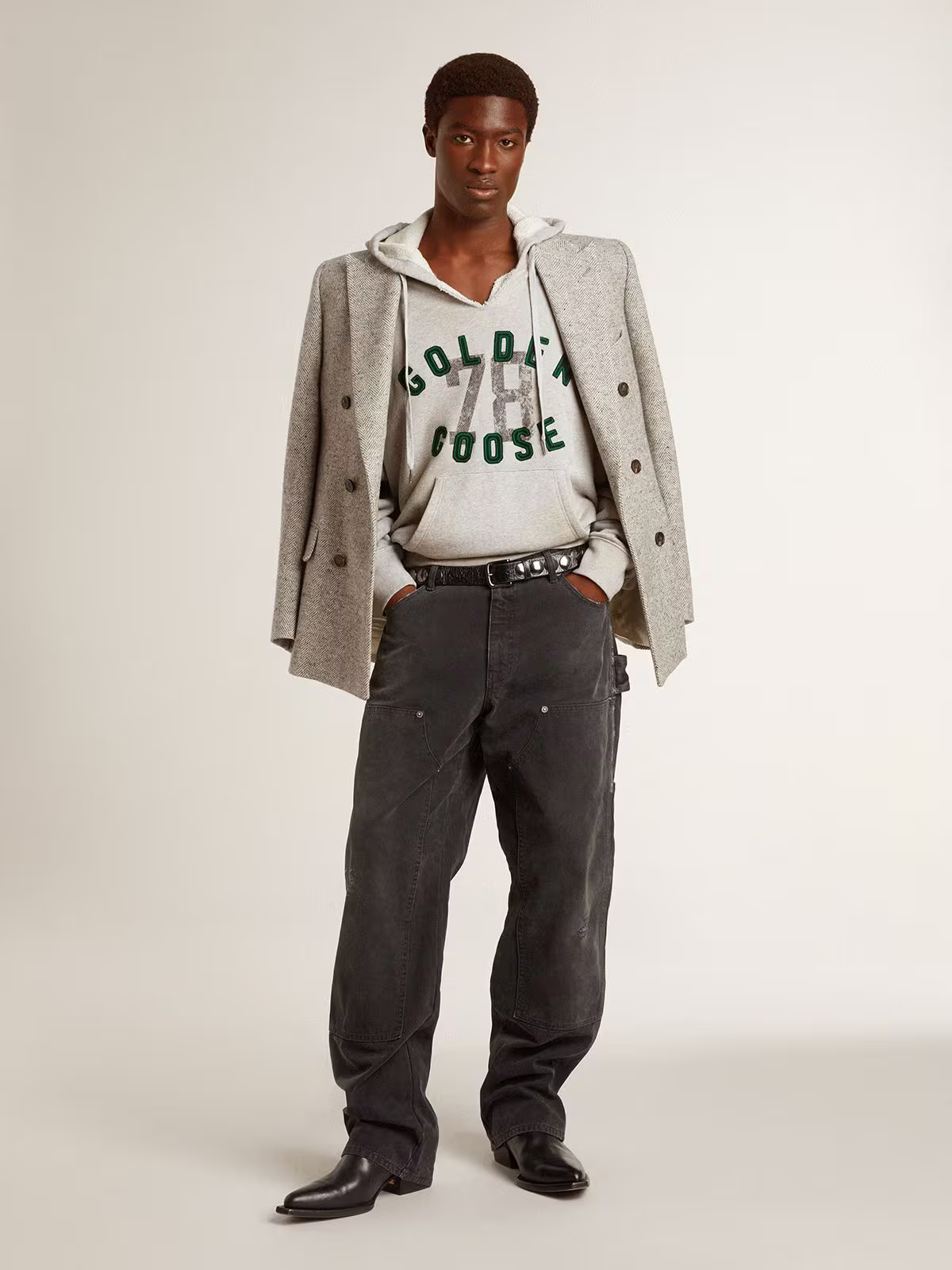 Hoodie Journey Cotton Fleece Vintage Print Embroid