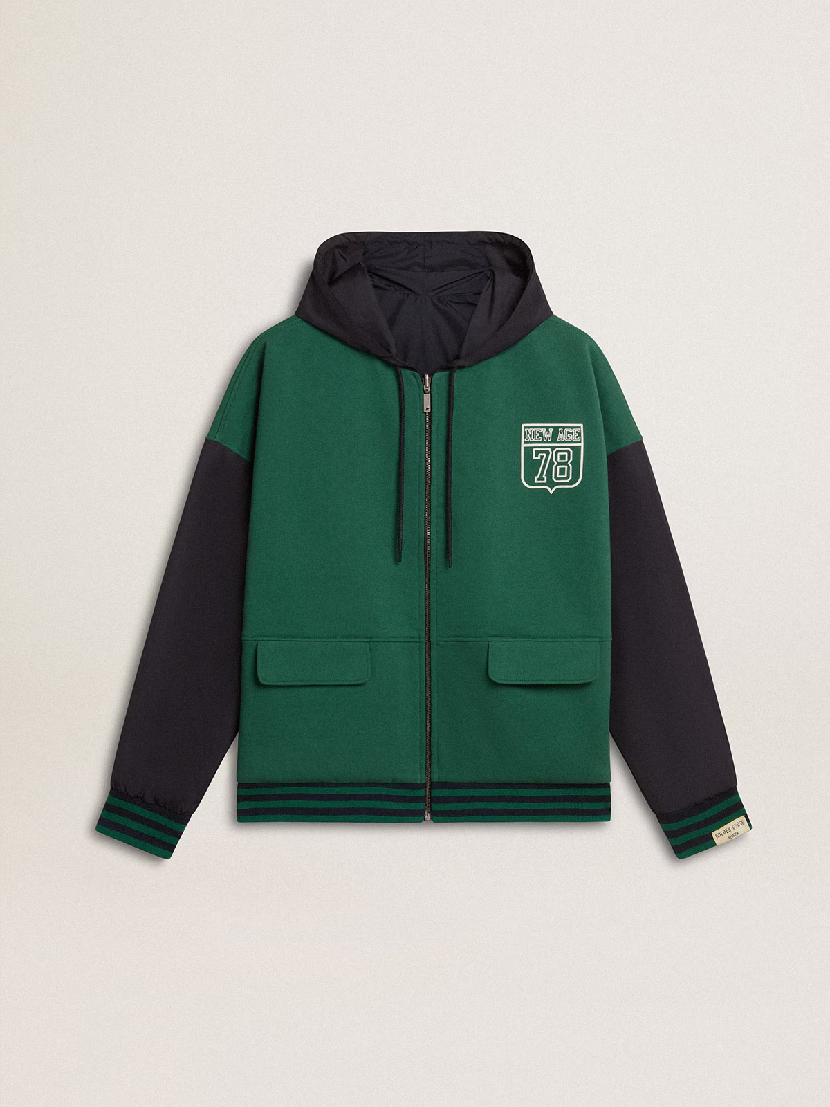 Hoodie Reversible Cotton Fleece Nylon Print
