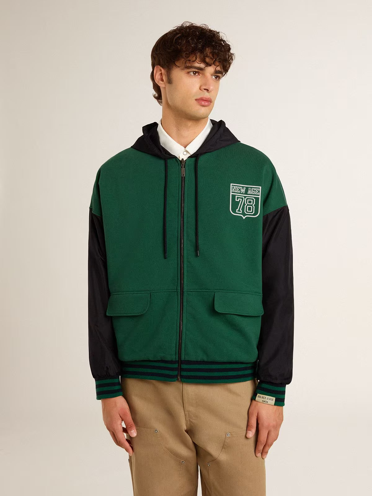 Hoodie Unisex Reversible Cotton Fleece Nylon Print