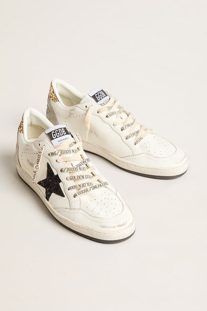 Zapatillas Golden Goose Ballstar Leather Glitter Star Suede Spur Mujer
