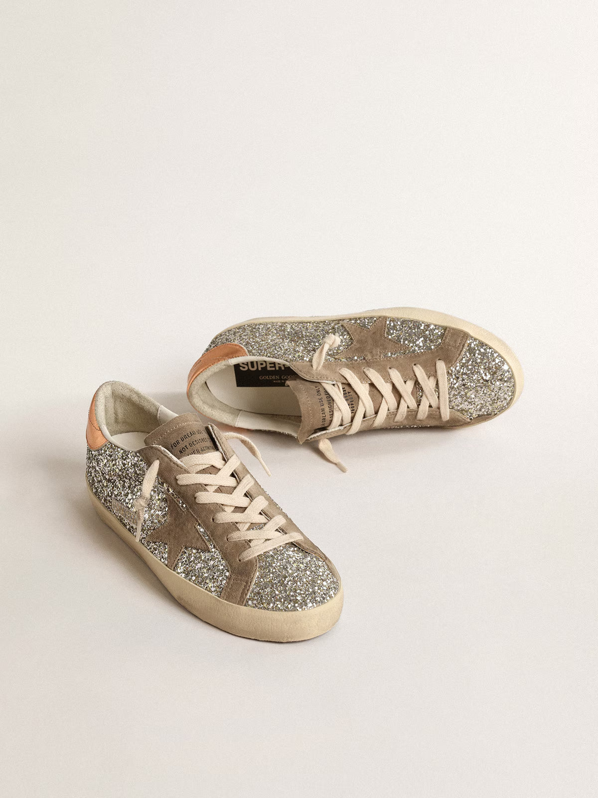 Zapatilla Super Star Glitter Up Suede Tongue Star Lamn Heel Mujer