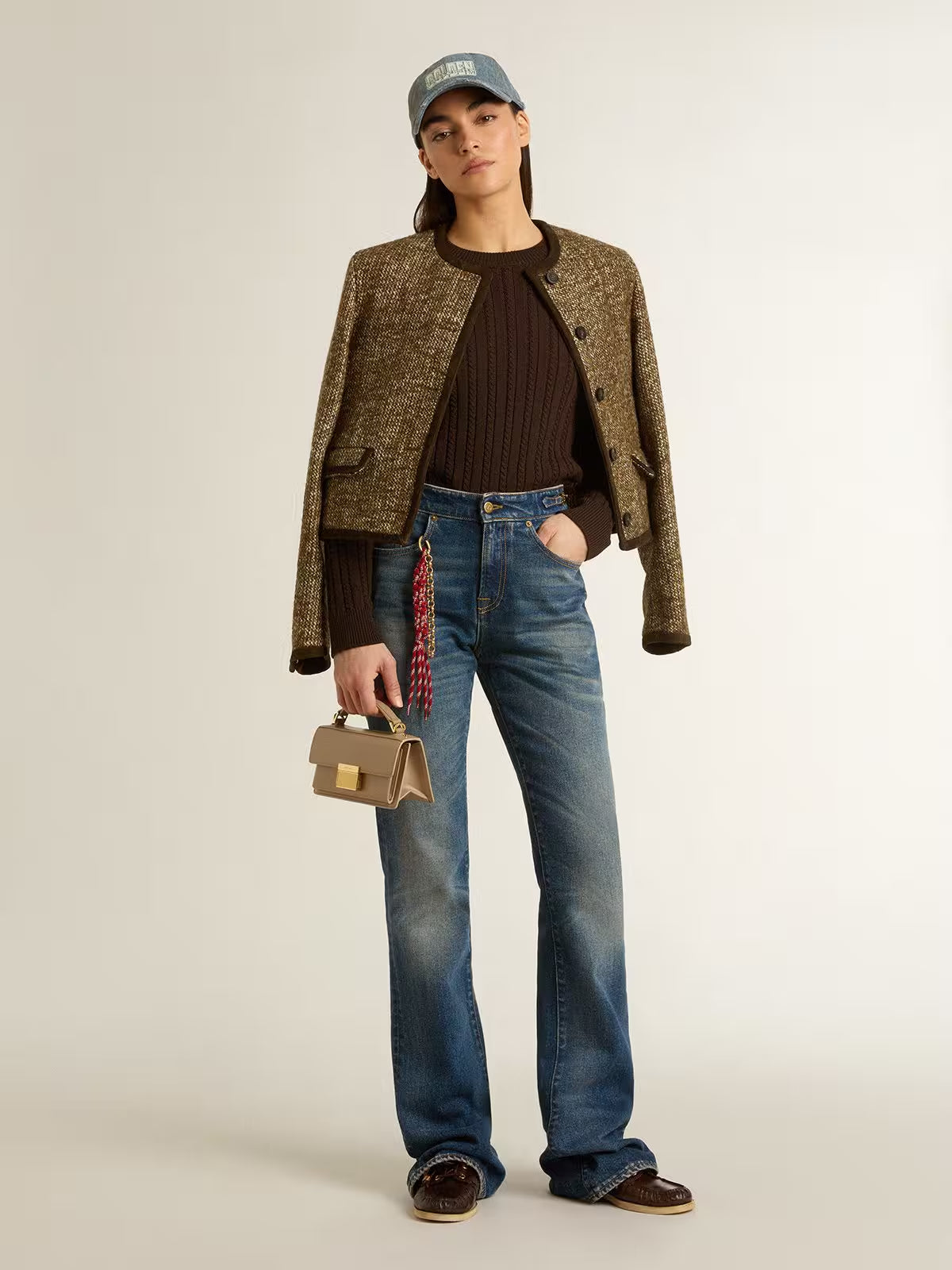 Buzo Journey Knit Shoulder Botton Wool Cable Mujer