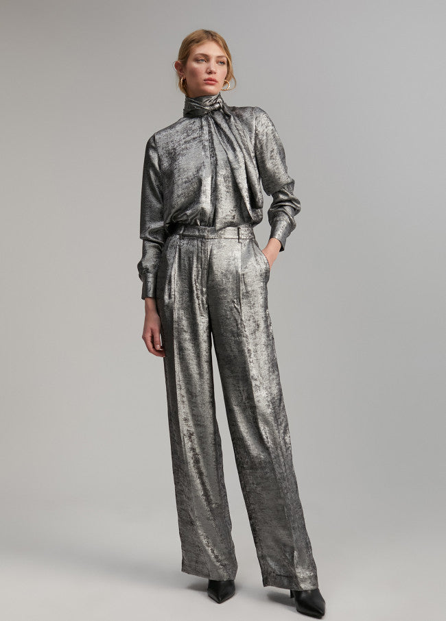 Pantalón Laminated Straight-Leg