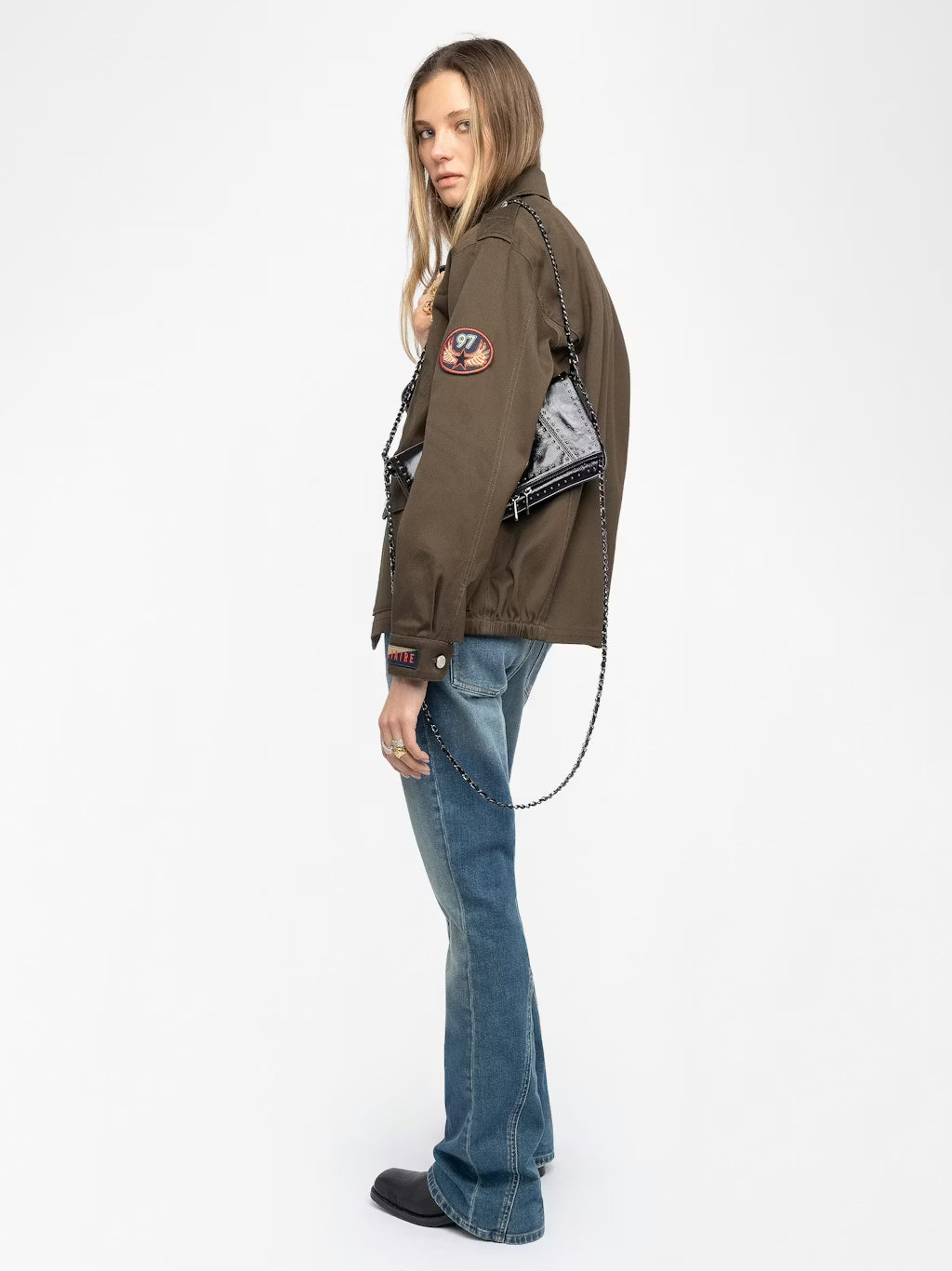 Bolso Rock Vintage Patent Studs