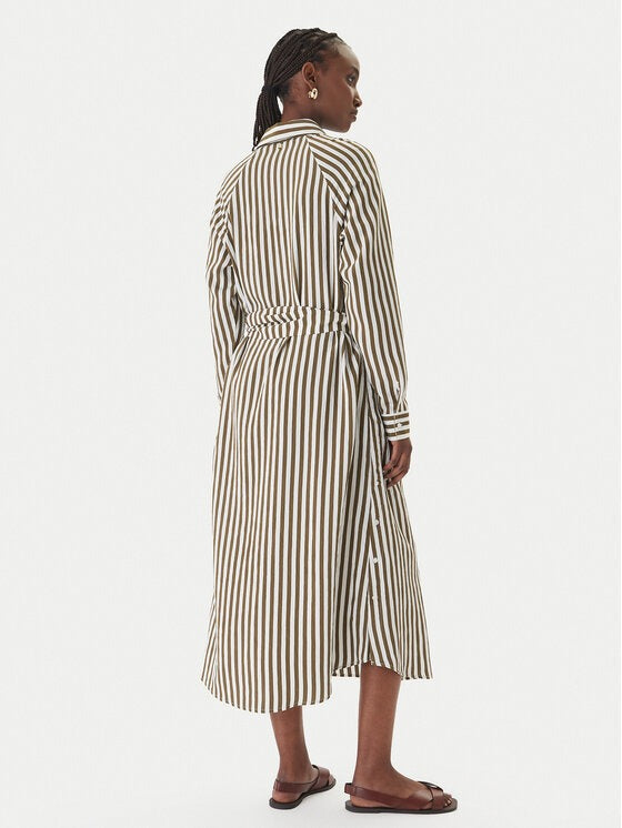 Midi Vestiso camisero de rayas