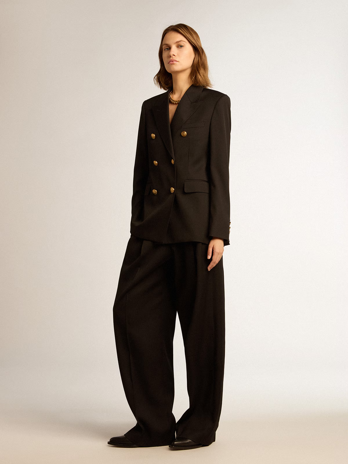 Blazer Golden Light Dry Wool Printed Message