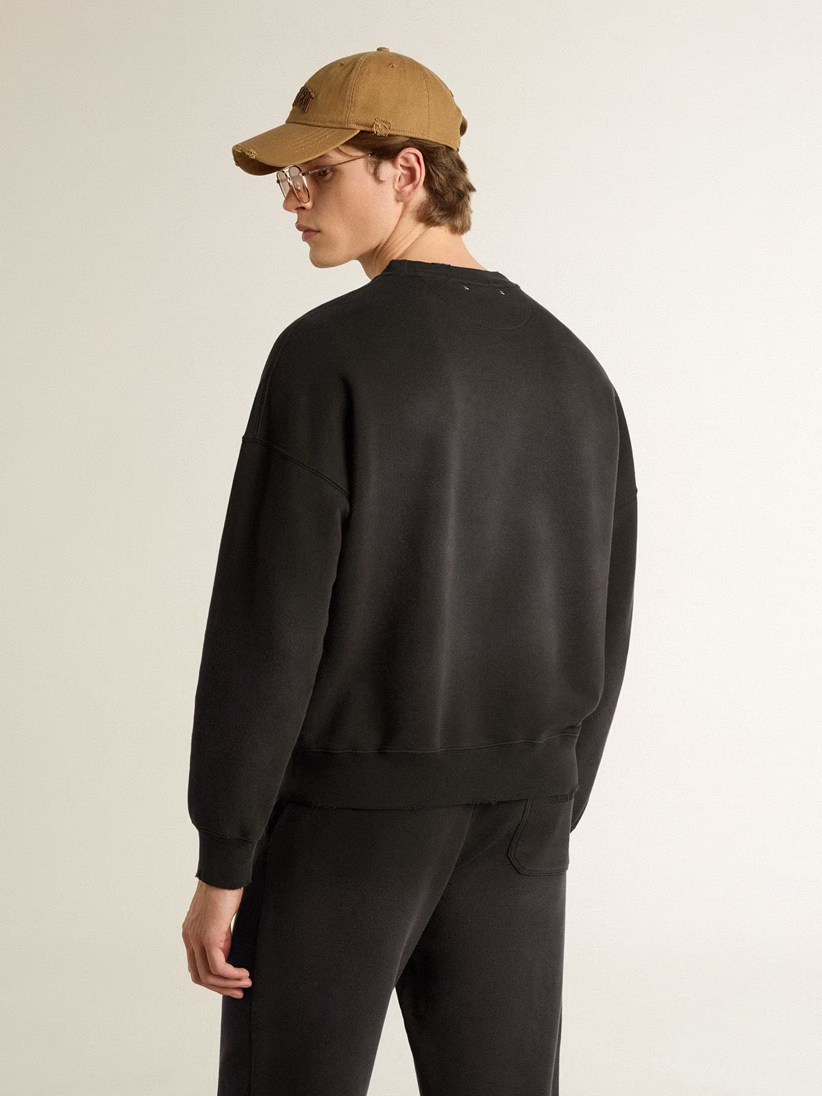 Sweater Journey Crew Neck Dyed Bleaching Effect