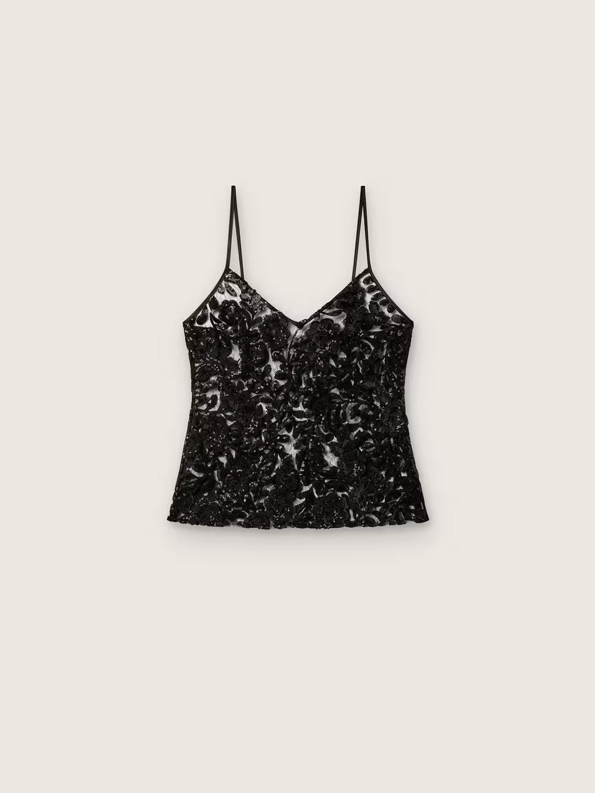 Top Lace Paillettes Journey Golden Goose Mujer