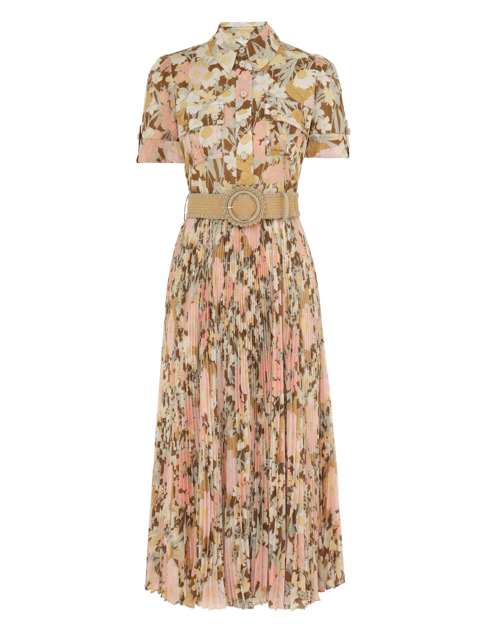 Midi Vestido Pop Pleated