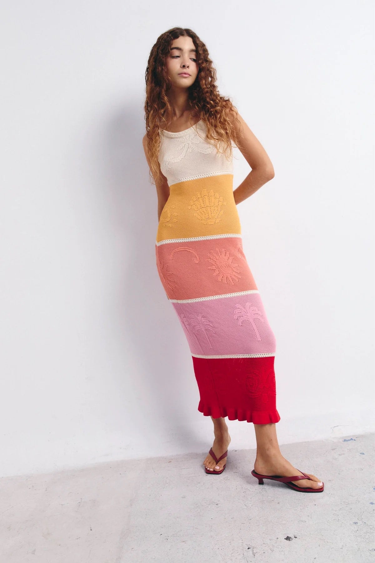 Maxi Vestido Amarea Corallo