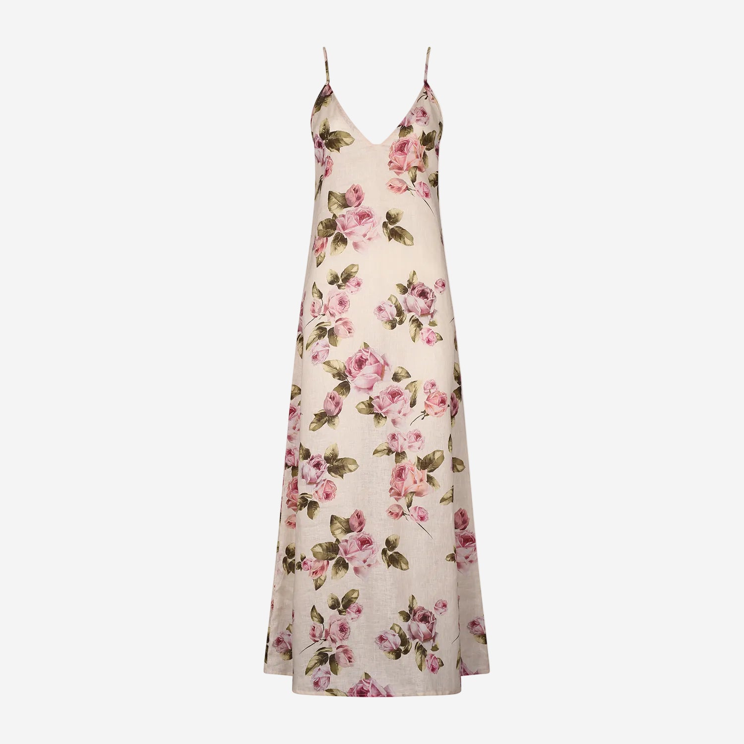 Midi Vestido Slip Rose
