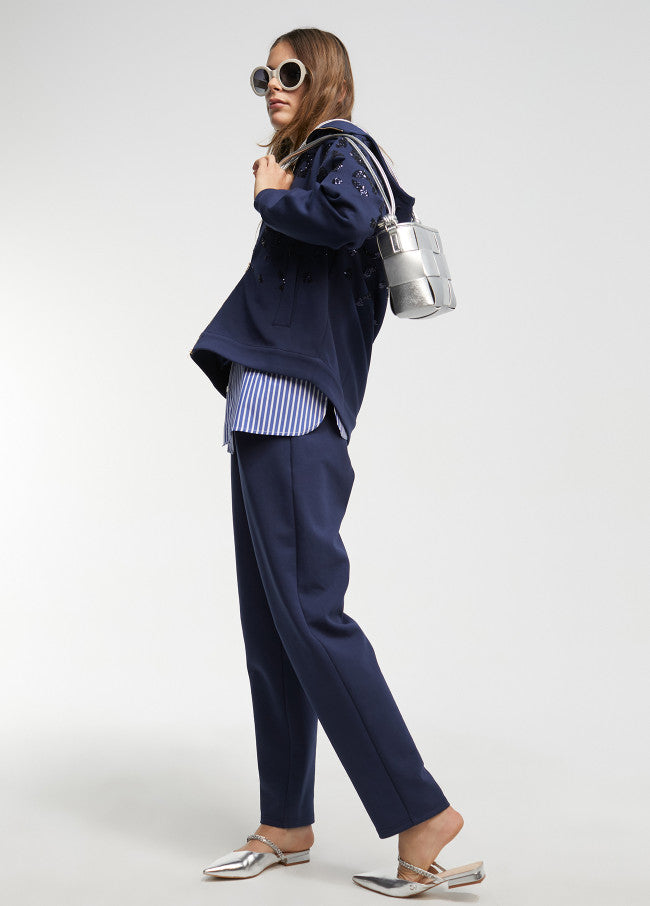 Hoodie Con Sequinned Detail