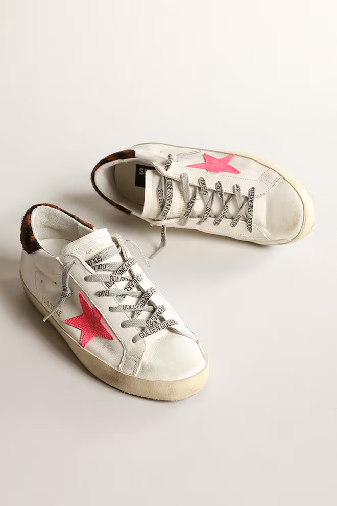 Zapatillas Golden Goose super-Star Nappa Upper Zebra Horsy Heel Mujer