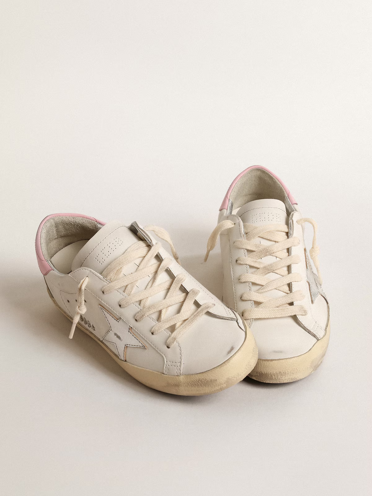 Zapatillas Golden Goose Super-Star Leather Upper Laminated Star Suede Mujer