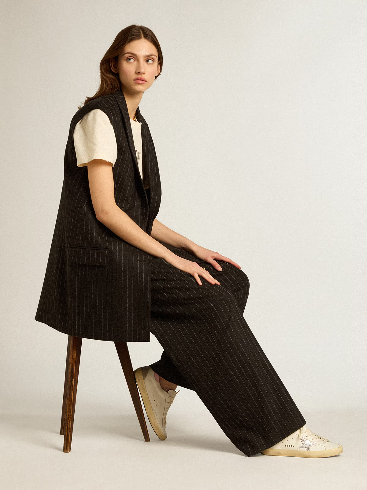 Zapatillas Golden Goose Super-Star Leather Upper Laminated Star Suede Mujer