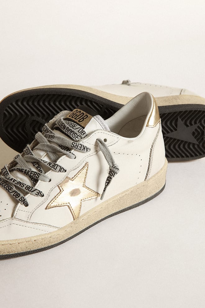 Zapatillas Golden Goose Ballstar Leather Laminated Star And Heel Mujer